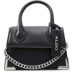 Women Leather Black Pythonia Top Handle Bag